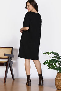 Zivame 2 Mile Fashion Knit Cotton Loungewear Dress - Black Beauty — thumbnail 5